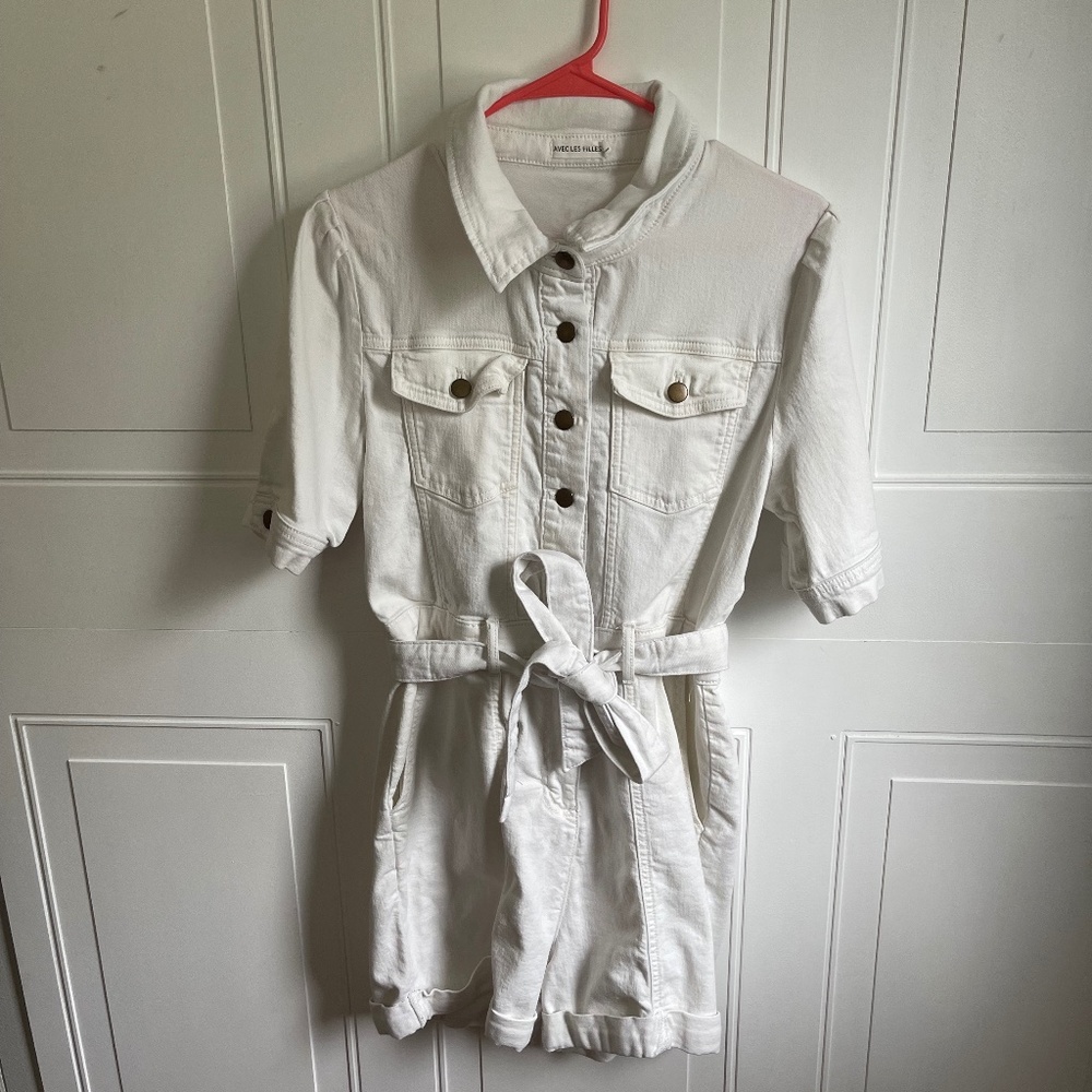 Jean Short Jumpsuit Size L